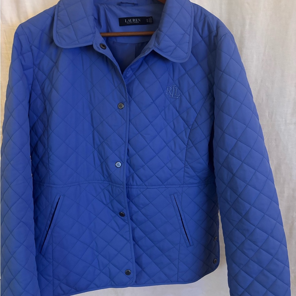 Ralph Lauren Royal Blue Quilted Puffer Jacket